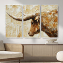 Rustic Longhorn Bull Wall Art Canvas Print – Vintage Western by MyGreatCanvas | Canvas Wall Art Prints | Photo Prints & Wall Decor