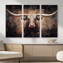 Abstract Longhorn Wall Art Canvas Print – Vintage Western by MyGreatCanvas | Canvas Wall Art Prints | Photo Prints & Wall Decor