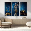 Lady Justice Wall Art Canvas Print – Elegant Gold Legal by MyGreatCanvas | Canvas Wall Art Prints | Photo Prints & Wall Decor