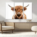 Scottish Highland Cow Canvas Print, Framed Highland Cow