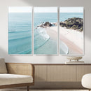 Aerial Beach Wall Art Canvas Print, Coastal Ocean Waves and by MyGreatCanvas | Canvas Wall Art Prints | Photo Prints & Wall Decor