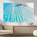 Crystal Clear Ocean Water Sunlit Reflections Palm Shadow Sandy Beach Tropical Wall Art for Home, Office Decor by MyGreatCanvas | Canvas Wall Art Prints | Photo Prints & Wall Decor
