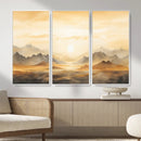 Sepia Color Abstract Mountain Wall Art Canvas Print