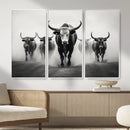 Texas Longhorn Wall Art Canvas Print, Framed Speckled Cow by MyGreatCanvas | Canvas Wall Art Prints | Photo Prints & Wall Decor