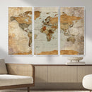 World Map Canvas Print – Detailed Map of the World Wall Art by MyGreatCanvas | Canvas Wall Art Prints | Photo Prints & Wall Decor