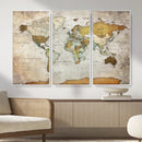 Personalized World Map Canvas Print – Colorful Watercolor by MyGreatCanvas | Canvas Wall Art Prints | Photo Prints & Wall Decor