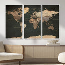 Vintage World Map Canvas Wall Art – Framed Travel Map for by MyGreatCanvas | Canvas Wall Art Prints | Photo Prints & Wall Decor