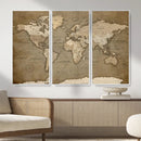 World Map Wall Art Canvas Print, Framed Map Art Picture by MyGreatCanvas | Canvas Wall Art Prints | Photo Prints & Wall Decor
