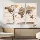World Map Canvas Print – Framed Detailed Map of the World by MyGreatCanvas | Canvas Wall Art Prints | Photo Prints & Wall Decor