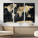 Framed Large World Map Wall Art Canvas Print for Living Room by MyGreatCanvas | Canvas Wall Art Prints | Photo Prints & Wall Decor