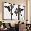 Large World Map Canvas Print – Framed Travel Map Wall Art