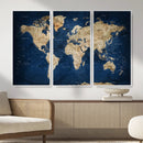 World Map Canvas Print – Framed Travel Map Wall Art for by MyGreatCanvas | Canvas Wall Art Prints | Photo Prints & Wall Decor