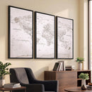 World Map Canvas Print – Detailed Map of the World Wall Art