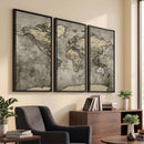 World Map Canvas Print – Detailed Map of the World Wall Art