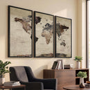 World Map Canvas Print – Detailed Map of the World Adventure