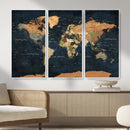 Vintage World Map Canvas Wall Art – Detailed Map with by MyGreatCanvas | Canvas Wall Art Prints | Photo Prints & Wall Decor