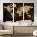 World Map Canvas Print – Detailed Map of the World Wall Art