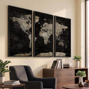 Detailed World Map Wall Art Print - Large Framed World Map