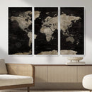 Detailed World Map Wall Art Print - Large Framed World Map