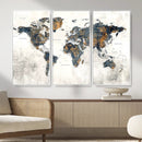 World Map Wall Art Canvas Print for Office Wall Decor by MyGreatCanvas | Canvas Wall Art Prints | Photo Prints & Wall Decor