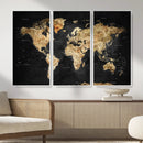 World Map Canvas Wall Art with Famous Landmarks – Framed by MyGreatCanvas | Canvas Wall Art Prints | Photo Prints & Wall Decor