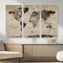 Neutral Watercolor World Map Canvas Wall Art – Framed Earth by MyGreatCanvas | Canvas Wall Art Prints | Photo Prints & Wall Decor