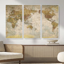 World Map Canvas Print – Detailed Map of the World Wall Art by MyGreatCanvas | Canvas Wall Art Prints | Photo Prints & Wall Decor