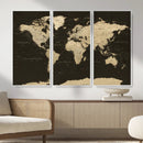 World Map Canvas Print – Framed World Map Wall Art for