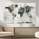 World Map Canvas Print – Framed Travel Map Wall Art for by MyGreatCanvas | Canvas Wall Art Prints | Photo Prints & Wall Decor