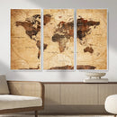 Modern Red and Gray World Map Canvas Print – Framed Wall Art by MyGreatCanvas | Canvas Wall Art Prints | Photo Prints & Wall Decor