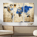 World Map Canvas Print – Colorful Abstract Travel Map, by MyGreatCanvas | Canvas Wall Art Prints | Photo Prints & Wall Decor