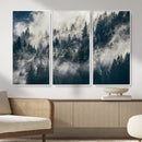 Foggy Mountain Forest Canvas Print, Misty Pine Trees Nature by MyGreatCanvas | Canvas Wall Art Prints | Photo Prints & Wall Decor