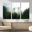 Misty Mountain Forest Canvas Print, Foggy Pine Trees Nature by MyGreatCanvas | Canvas Wall Art Prints | Photo Prints & Wall Decor