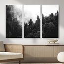 Black White Forest Wall Art Canvas Print, Misty Pine Tree by MyGreatCanvas | Canvas Wall Art Prints | Photo Prints & Wall Decor