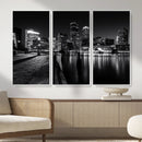 Boston Wall Art Canvas Print, Boston City Downtown Night by MyGreatCanvas | Canvas Wall Art Prints | Photo Prints & Wall Decor