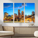 Boston Wall Art Canvas Print, Boston City Downtown Night by MyGreatCanvas | Canvas Wall Art Prints | Photo Prints & Wall Decor