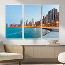 Chicago Wall Art Canvas Print, Chicago City Downtown Night by MyGreatCanvas | Canvas Wall Art Prints | Photo Prints & Wall Decor