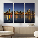 Chicago Wall Art Canvas Print - Chicago City Downtown Night by MyGreatCanvas | Canvas Wall Art Prints | Photo Prints & Wall Decor