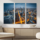 Chicago Wall Art Canvas Print - Chicago City Downtown Night by MyGreatCanvas | Canvas Wall Art Prints | Photo Prints & Wall Decor