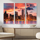 Chicago Wall Art Canvas Print - Chicago City Downtown Night by MyGreatCanvas | Canvas Wall Art Prints | Photo Prints & Wall Decor