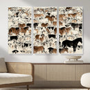 Farmhouse Animals Horse Longhorn Cow Wall Art Canvas Print - by MyGreatCanvas | Canvas Wall Art Prints | Photo Prints & Wall Decor