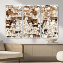 Large Longhorn Wall Art Canvas Print - Abstract Cow Animal by MyGreatCanvas | Canvas Wall Art Prints | Photo Prints & Wall Decor