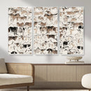 Abstract Texas Cow Canvas Print for Cabin and Western Home by MyGreatCanvas | Canvas Wall Art Prints | Photo Prints & Wall Decor