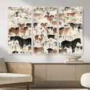 Wild Horses Wall Art Canvas Print - Abstract Farm Longhorn by MyGreatCanvas | Canvas Wall Art Prints | Photo Prints & Wall Decor