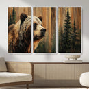 Grizzly Bear Wall Art Canvas Print, Rustic Wildlife Bear by MyGreatCanvas | Canvas Wall Art Prints | Photo Prints & Wall Decor