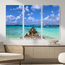 Caribbean Ocean Pier Seascape Wall Art Canvas Print, by MyGreatCanvas | Canvas Wall Art Prints | Photo Prints & Wall Decor