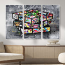 Graffiti Cube Abstract Street Art Wall Art Canvas Print by MyGreatCanvas | Canvas Wall Art Prints | Photo Prints & Wall Decor