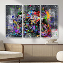 Graffiti Motorcycle Wall Art Canvas Print, Urban Street Art by MyGreatCanvas | Canvas Wall Art Prints | Photo Prints & Wall Decor