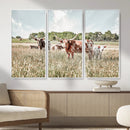 Texas Longhorn Cattle Wall Art Canvas Print: Western Ranch by MyGreatCanvas | Canvas Wall Art Prints | Photo Prints & Wall Decor