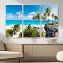 Tropical Beach Wall Art Canvas Print, Palm Tree Ocean by MyGreatCanvas | Canvas Wall Art Prints | Photo Prints & Wall Decor